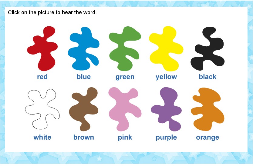 Nombres de colores en inglés - Imagui.